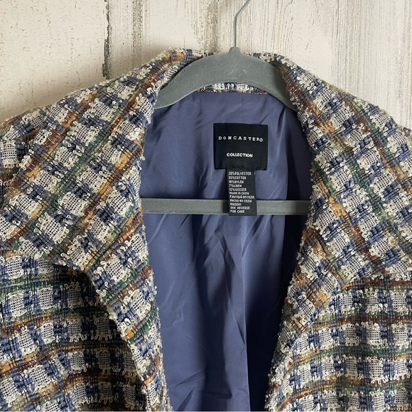 DONCASTER WOMENS OPEN FRONT PLAID BLAZER/JACKET SIZE M - Picture 3 of 3